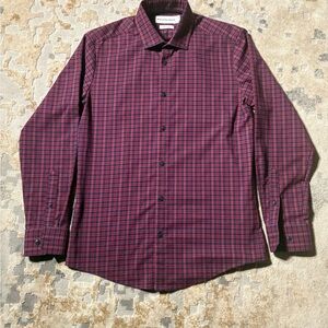 Mizzen+Main Burgundy Plaid Button Down Shirt
